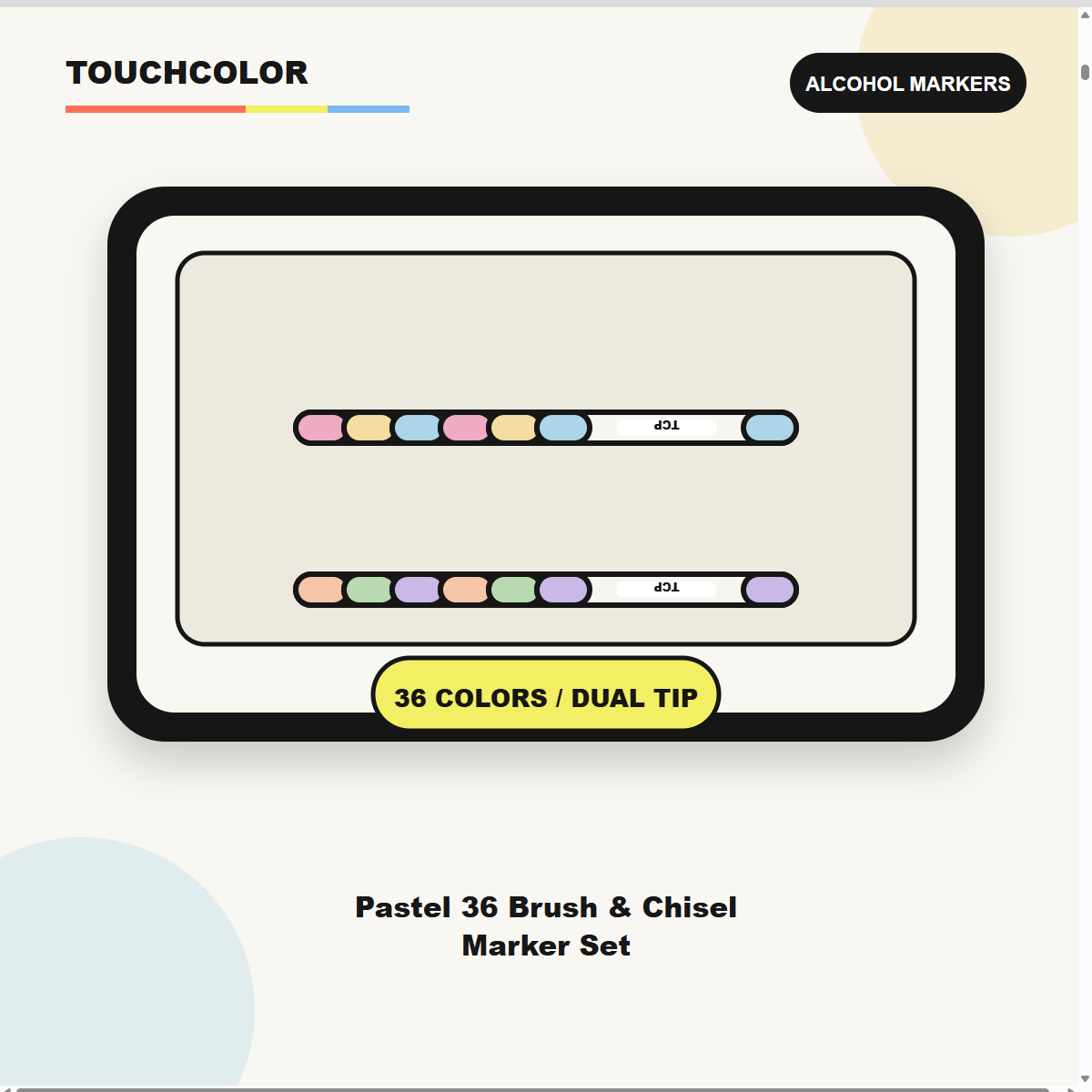 Pastel 36 Brush & Chisel Marker Set product image