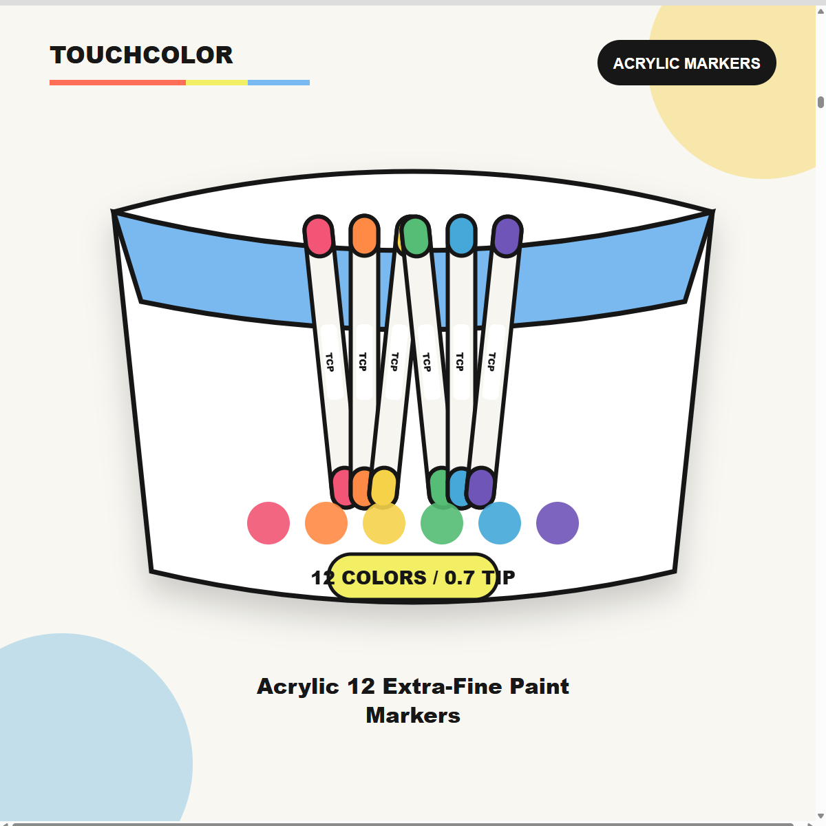 Acrylic 12 Extra-Fine Paint Markers product image