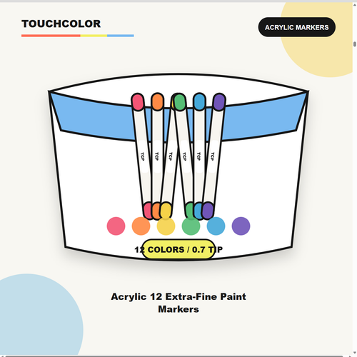 Acrylic 12 Extra-Fine Paint Markers product image