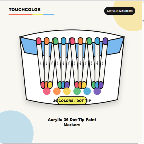 Acrylic 36 Dot-Tip Paint Markers product image
