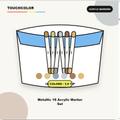 Metallic 18 Acrylic Marker Set product image