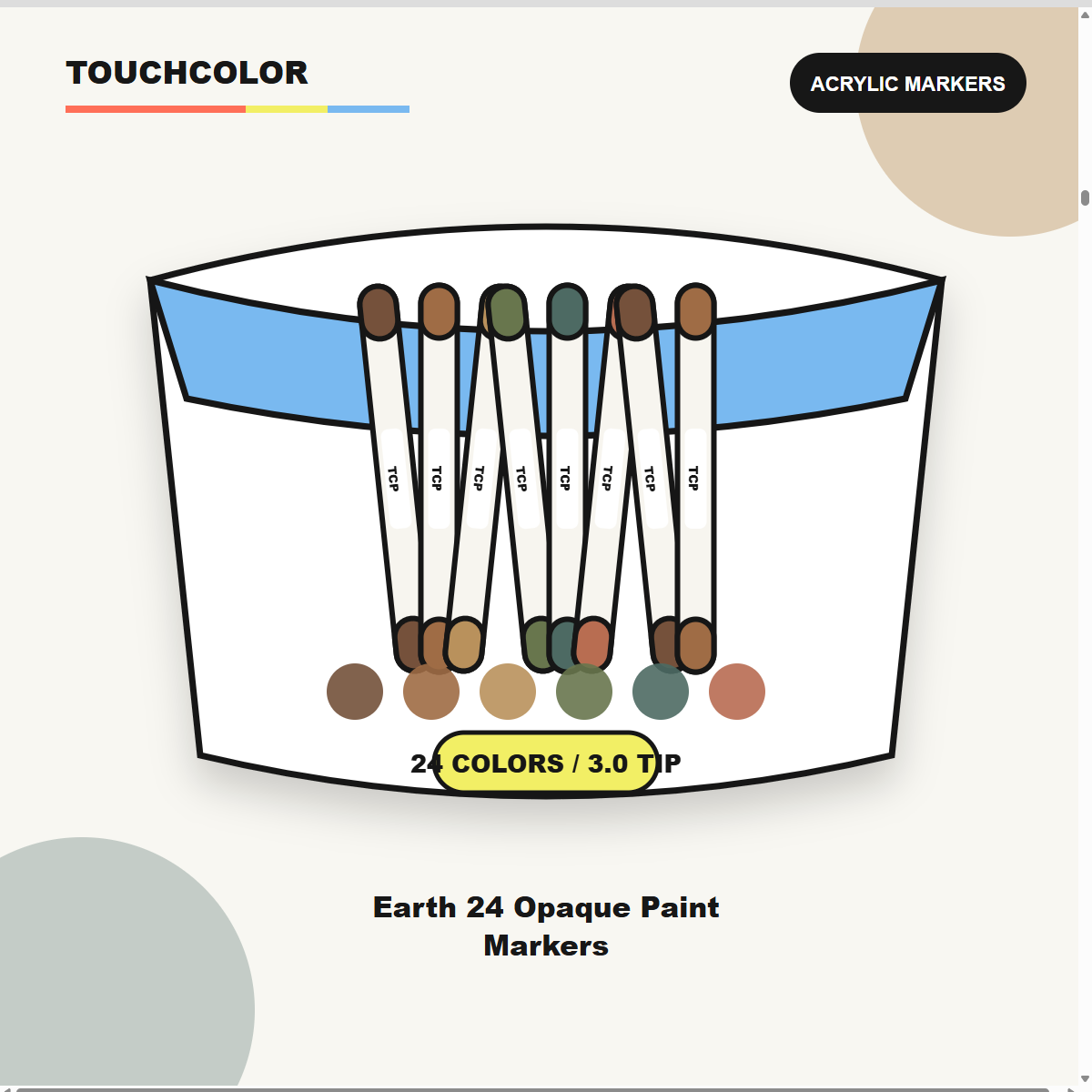 Earth 24 Opaque Paint Markers product image