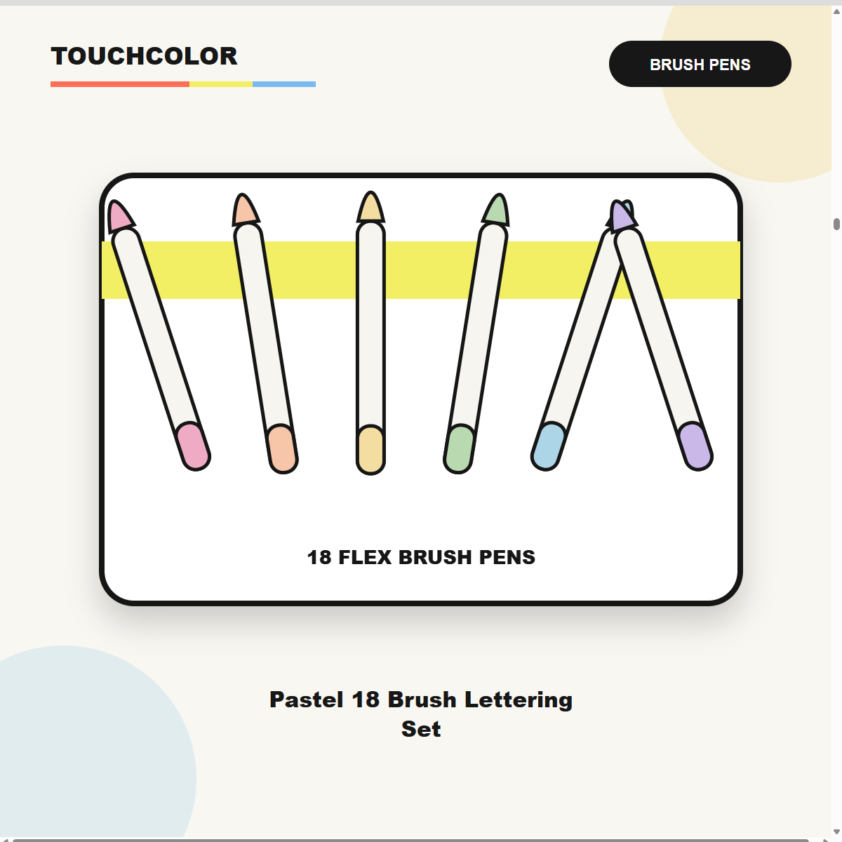 Pastel 18 Brush Lettering Set product image