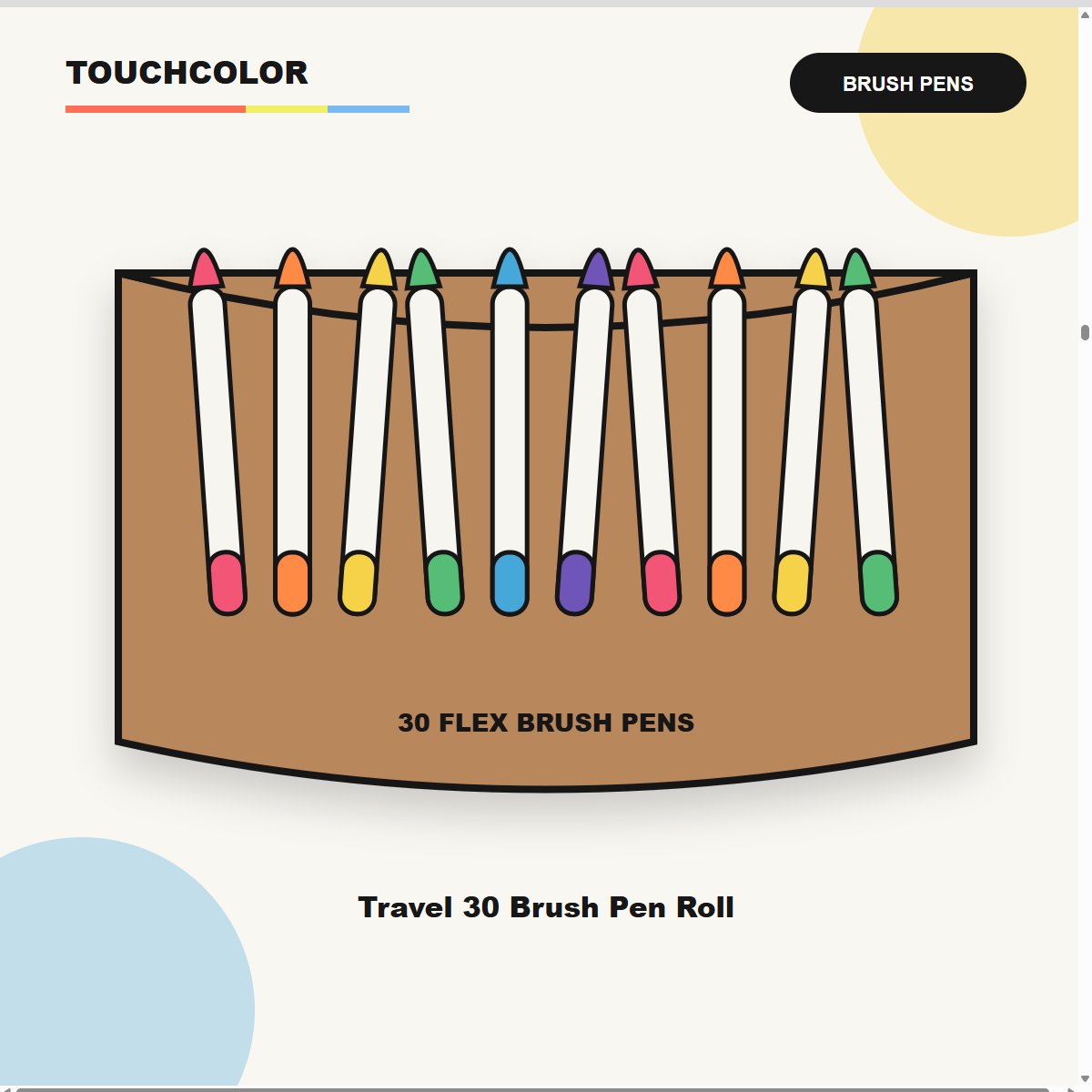 Travel 30 Brush Pen Roll product image