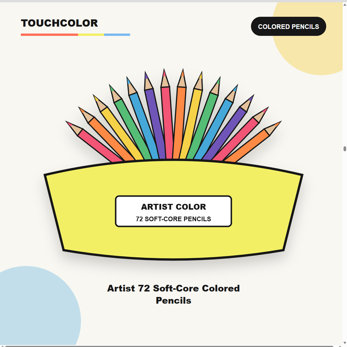 Artist 72 Soft-Core Colored Pencils product image