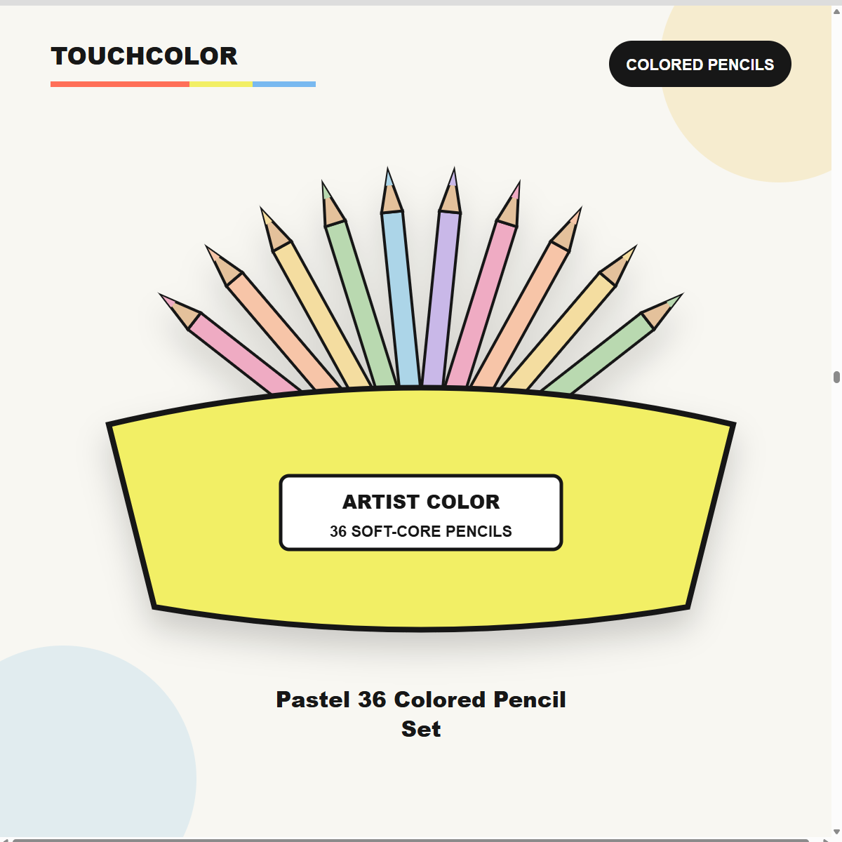 Pastel 36 Colored Pencil Set product image