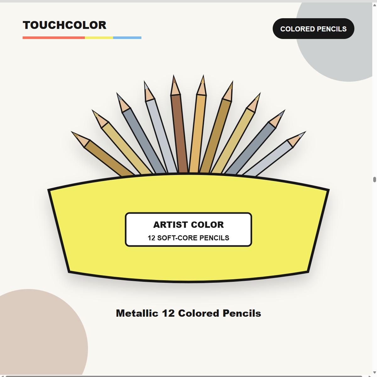 Metallic 12 Colored Pencils product image
