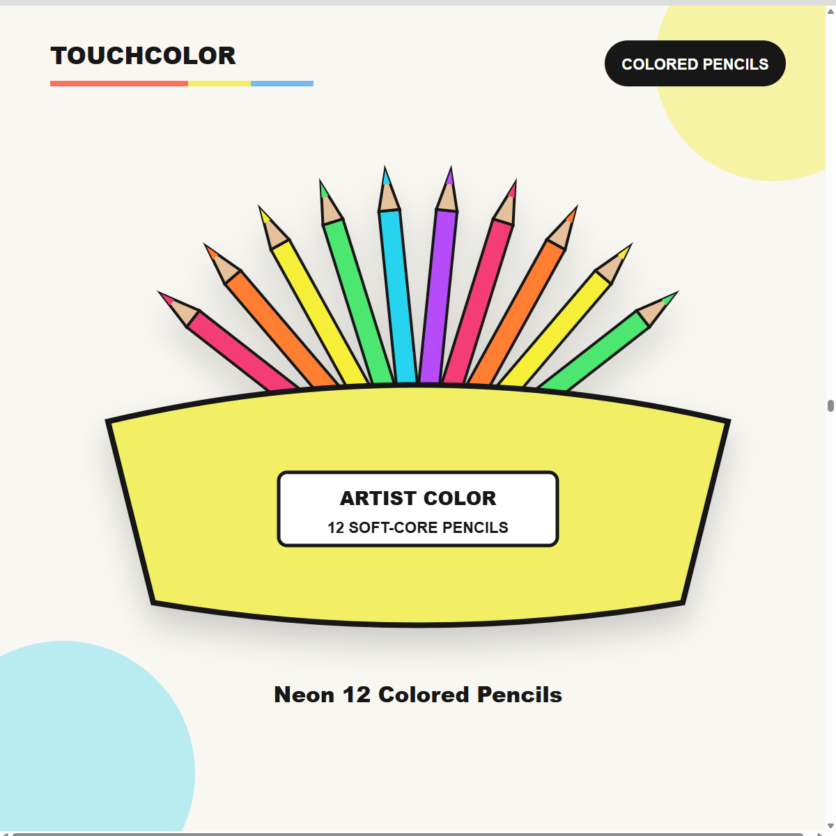 Neon 12 Colored Pencils product image