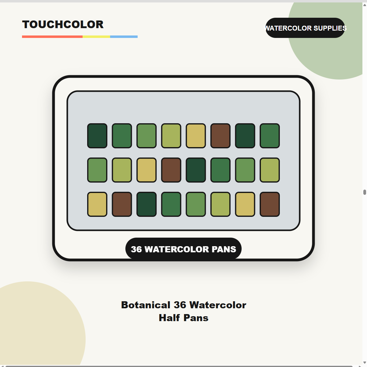 Botanical 36 Watercolor Half Pans product image