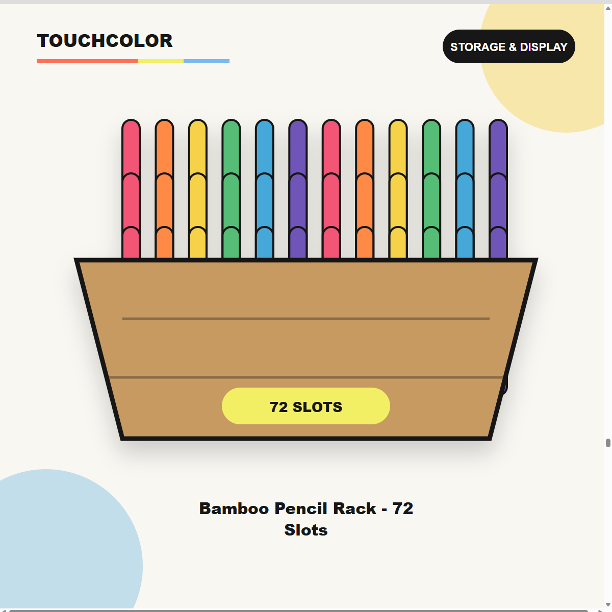 Bamboo Pencil Rack - 72 Slots product image