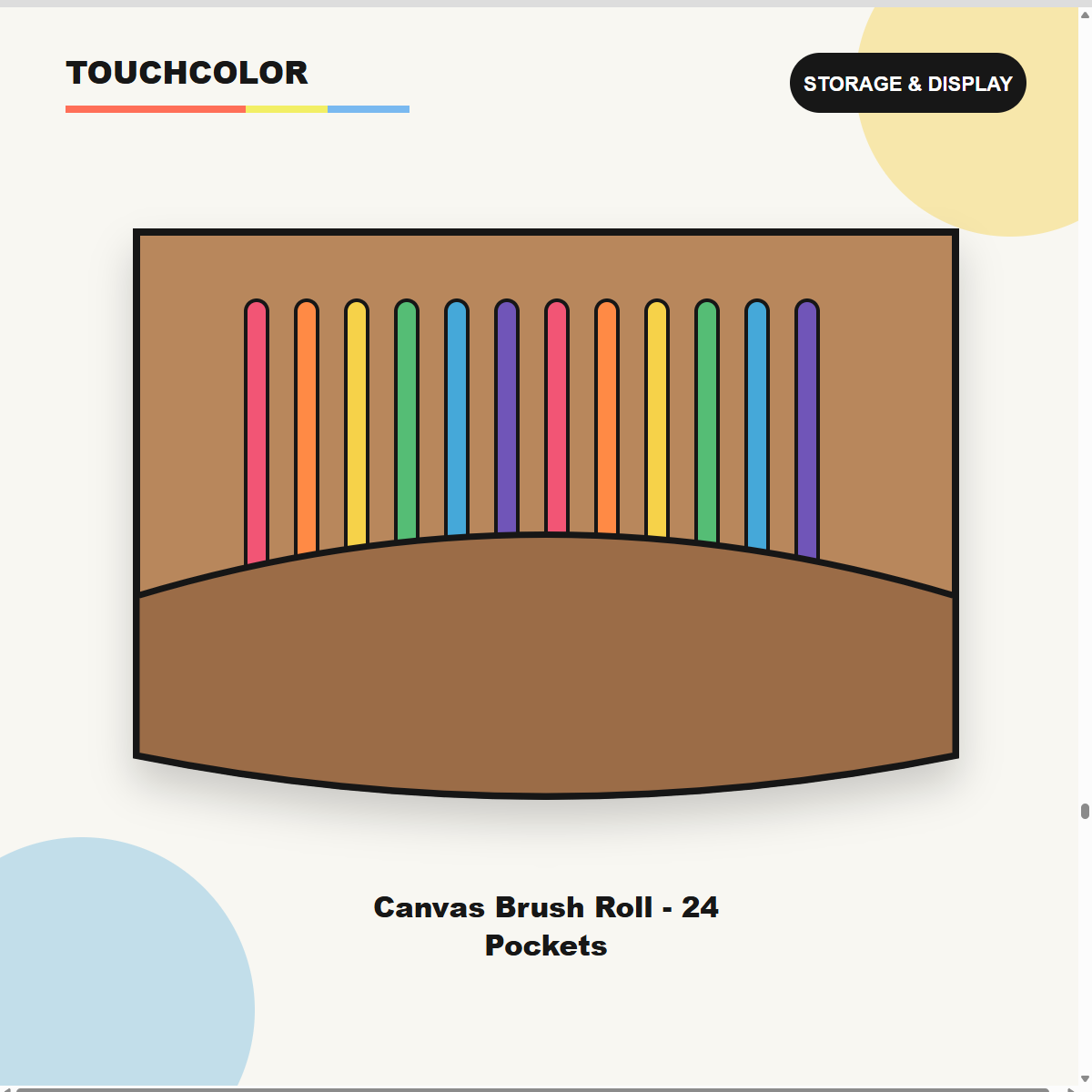 Canvas Brush Roll - 24 Pockets product image