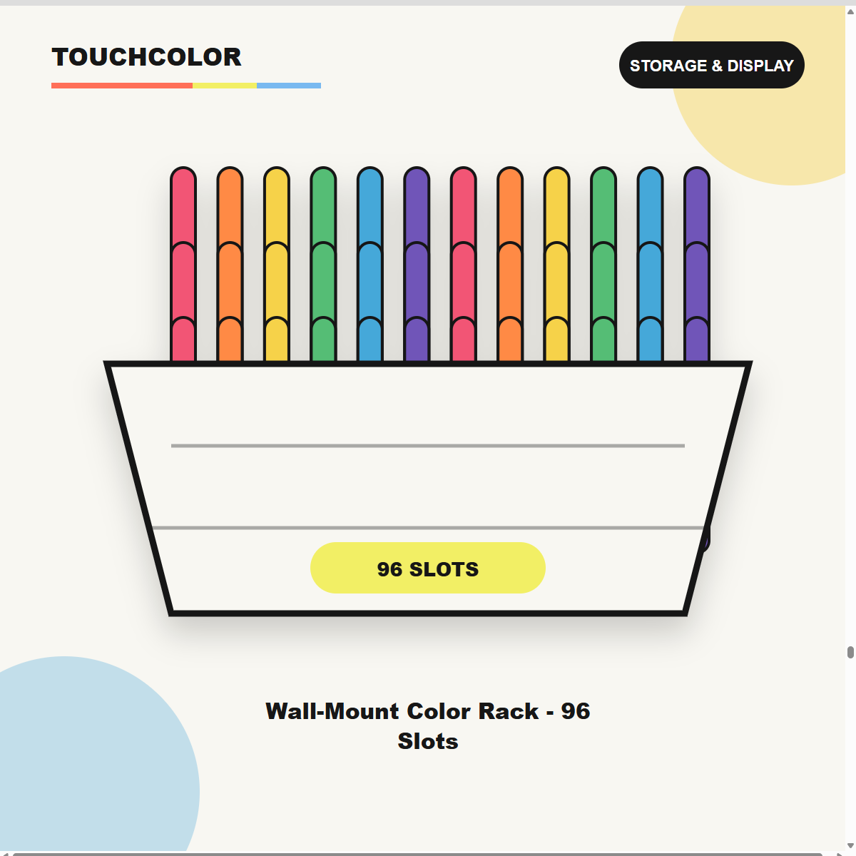 Wall-Mount Color Rack - 96 Slots product image