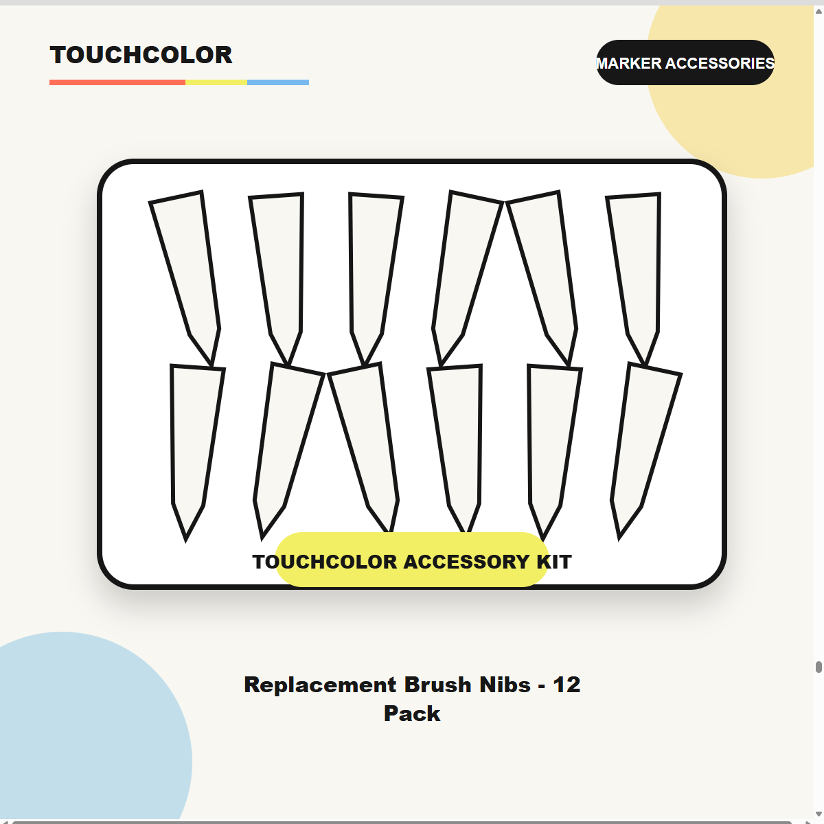 Replacement Brush Nibs - 12 Pack product image