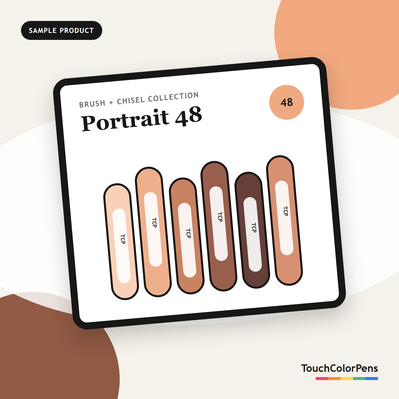 Portrait 48 Brush & Chisel Marker Set